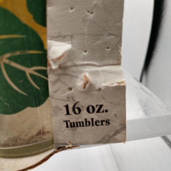 Decorated Tumbler Pack - 4 Anchor Glass Container Corp Glasses- Sunflower design - Picture 3 of 6